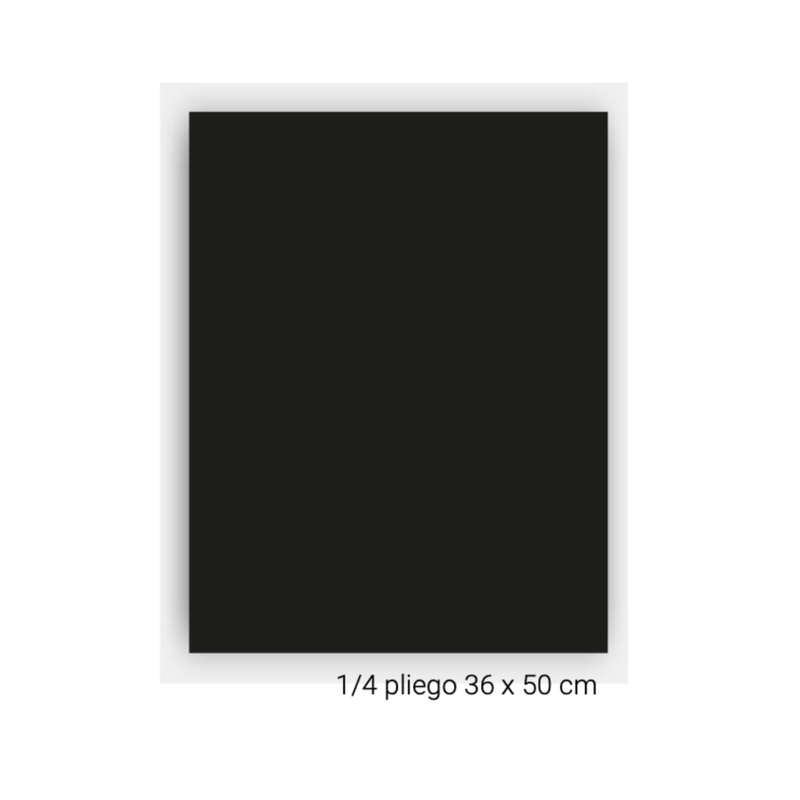 CARTON PRESENTACION NEGRO (1/4 PLIEGO) 36X50CM 10 UDS