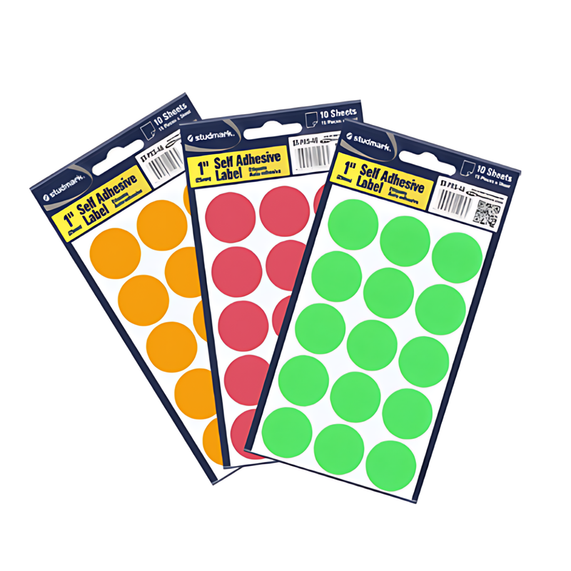  ETIQUETAS CIRCULOS 1 " (150 PZS) STUDMARK