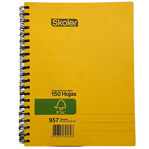 CUADERNO 150 H KRAFT SKOLER 957 (33 UNIDADES)