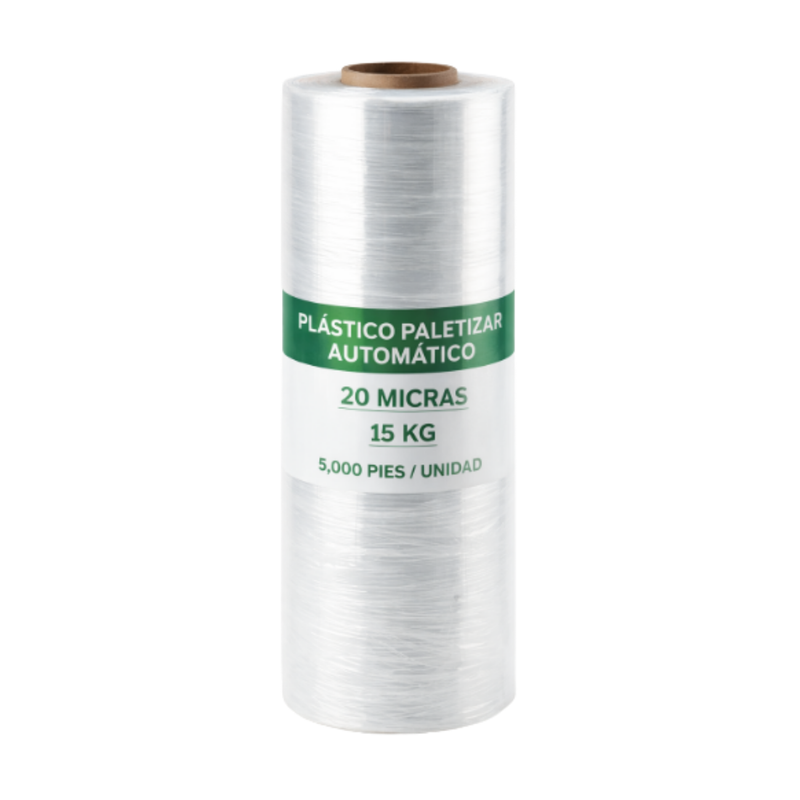 PLASTICO PALETIZAR AUTOMATICO / 20 MICRAS / 15KG / 5MIL PIES UNIDAD