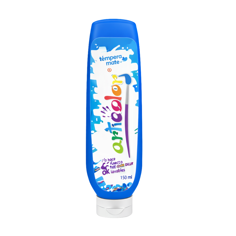 TEMPERA ARTICOLOR MATE BOTELLA AZUL 150ML UNIDAD 