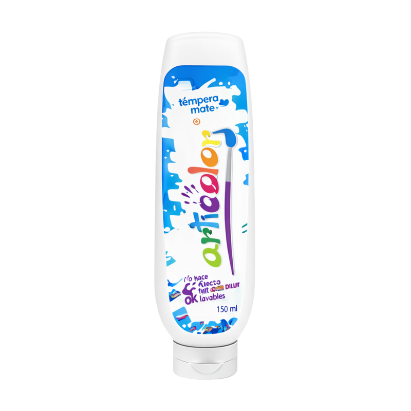 TEMPERA ARTICOLOR MATE BOTELLA BLANCA 150ML UNIDAD 