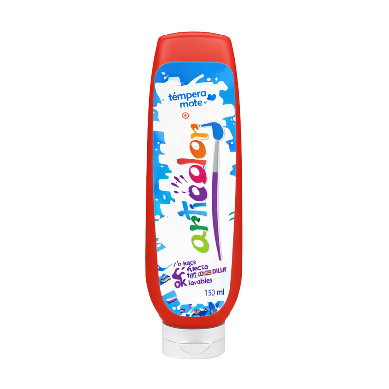 TEMPERA ARTICOLOR MATE BOTELLA ROJA 150ML UNIDAD 