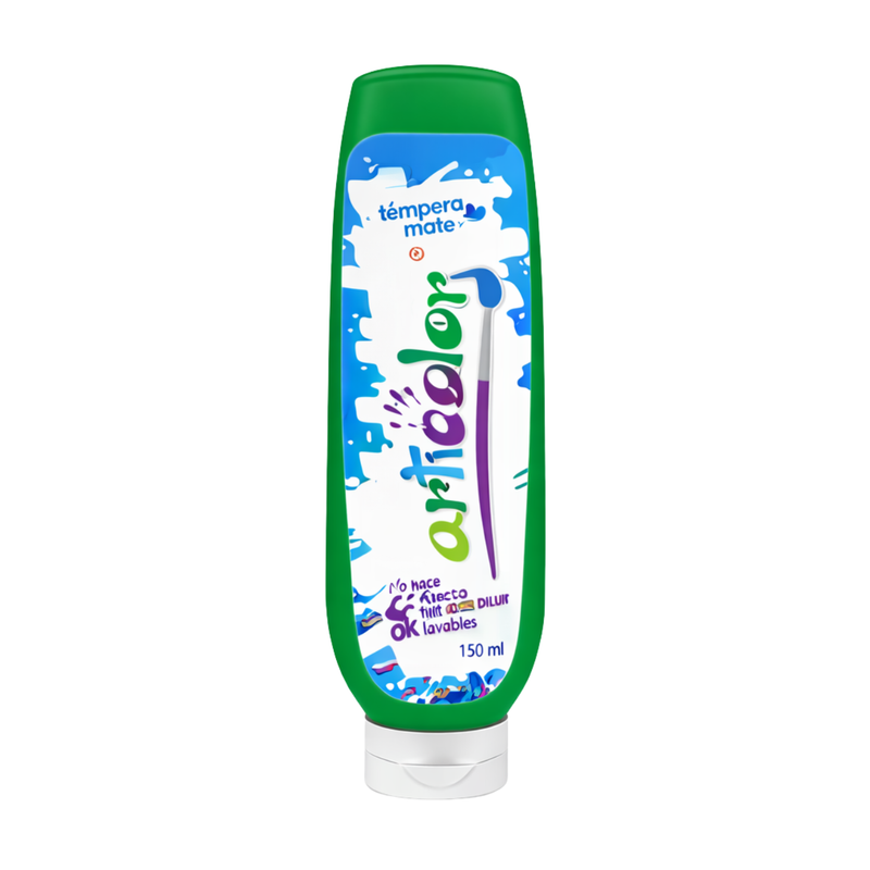 TEMPERA ARTICOLOR MATE BOTELLA VERDE 150ML UNIDAD 