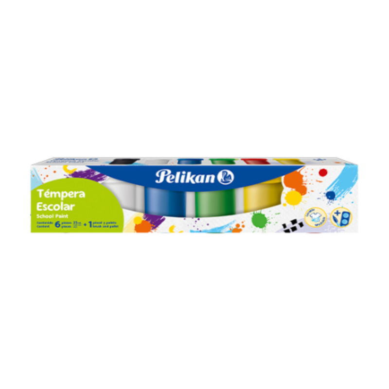 TEMPERA PELIKAN 6 COLORES 20ML