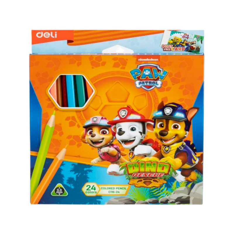 LAPICES DE COLOR PAWPATROL 12 COLORES DELI