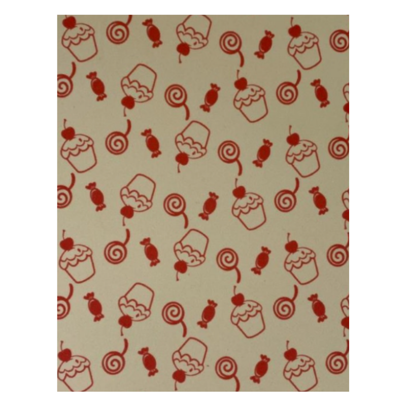 FOAM ESTAMPADO T/CARTA BEIGE PASTELES ROJOS 10H