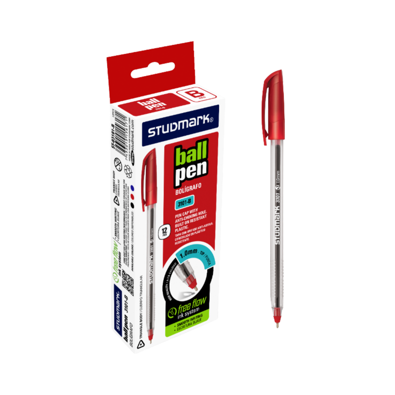 BOLIGRAFO 3101 TRIANGULAR 1.0 MM ROJO 12 UDS STUDMARK 