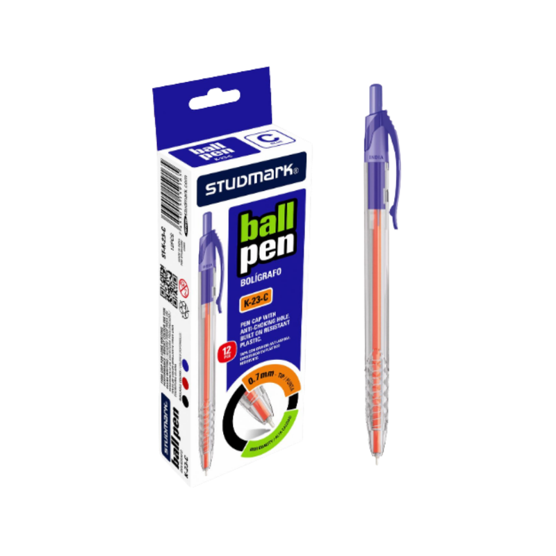 BOLIGRAFO  RETRACTIL 0.7 MM AZUL  (CJ 12) STUDMARK