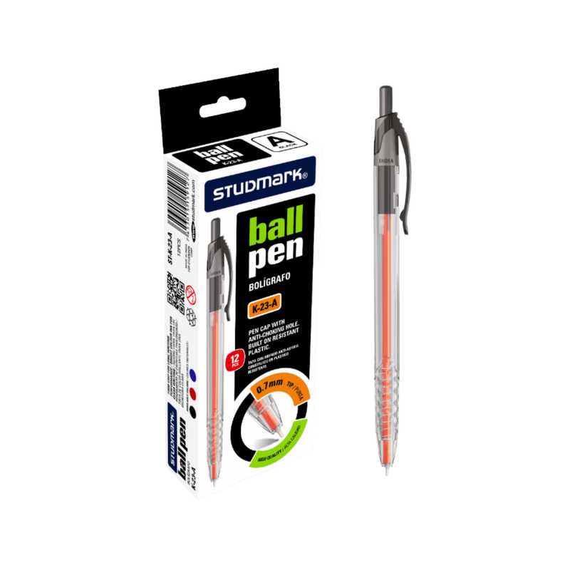 BOLIGRAFO  RETRACTIL 0.7 MM NEGRO  (CJ 12) STUDMARK 