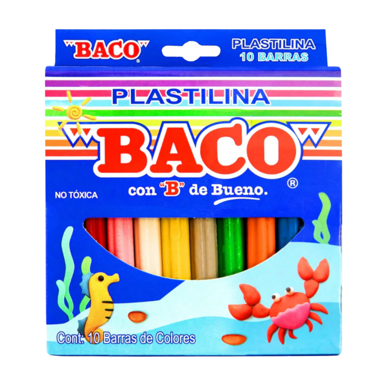 PLASTILINA BACO 10 COLORES