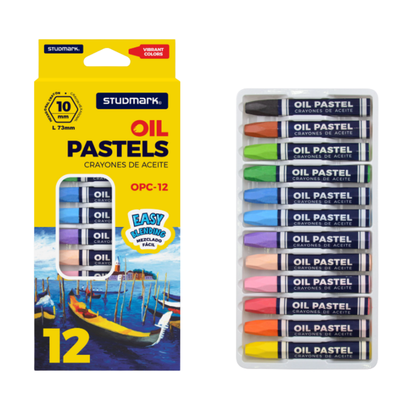 CRAYONES PASTEL 12 COLORES STUDMARK