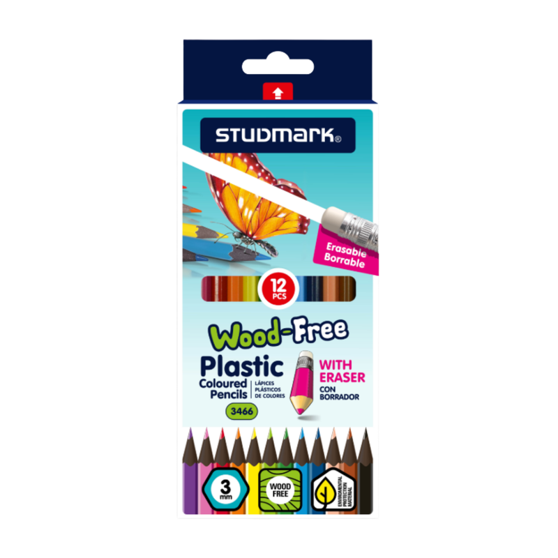 LAPICES PLASTICOS DE 12 CON BORRADOR STUDMARK