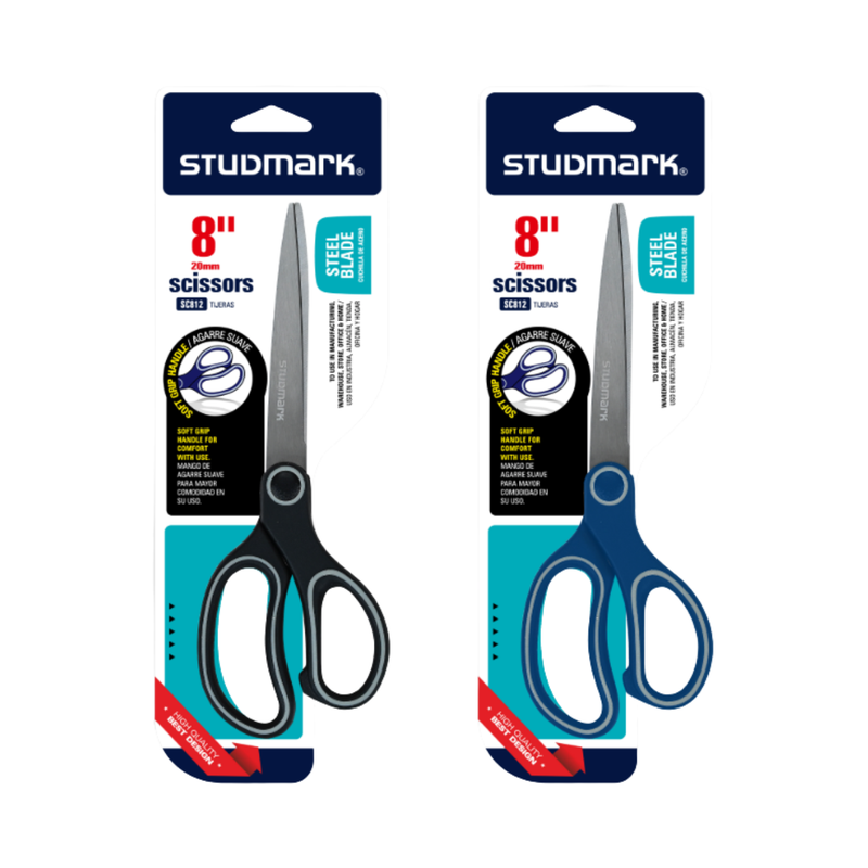 TIJERA 8 (20 CM) MANGO CAUCHO SURTIDO STUDMARK