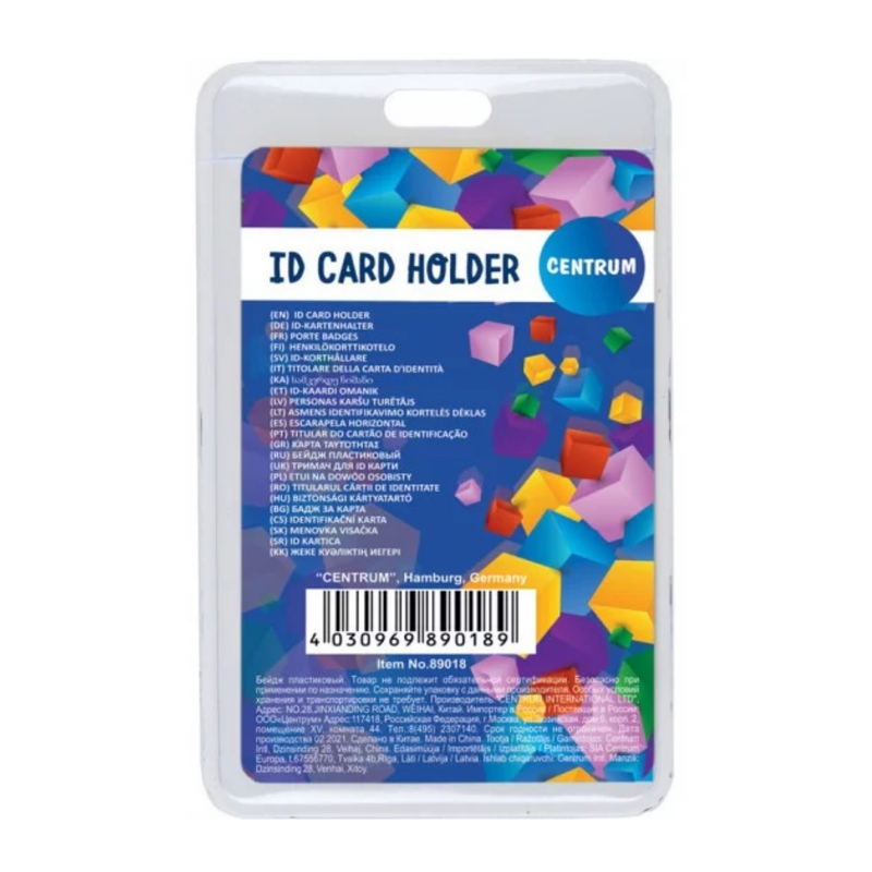 GAFETE PLASTICO VERTICAL 60MM X 103MM CENTRUM