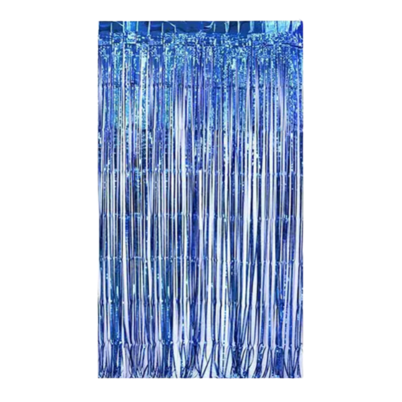 CORTINA BRILLANTE 1 X 2 MTRS AZUL 