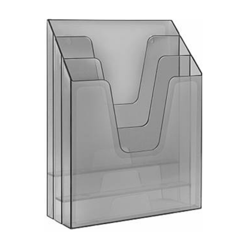 PAPELERA VERTICAL DE PARED 3 DIVISIONES ACRIMET