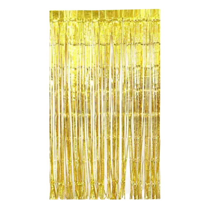 CORTINA BRILLANTE DORADA