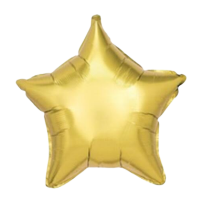GLOBO ESTRELLA DORADA 10" UNIDAD