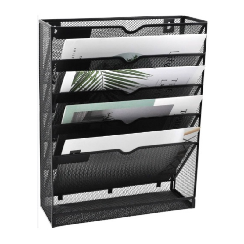 REVISTERO DE MALLA METALICA DE PARED, 5 DIV. 32 x 10 x 40.5 cm