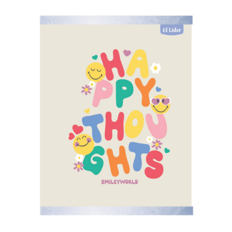 CUADERNO COSIDO GRANDE 52H SMILEY KIDS FEM