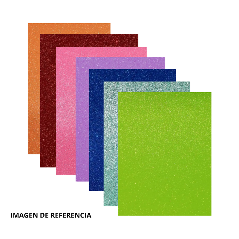 FOAM ESCARCHADO T/CARTA COLORES VARIOS UNIDAD 