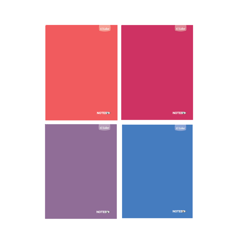 CUADERNO COSIDO GRANDE 100H UNICOLOR SECUNDARIOS