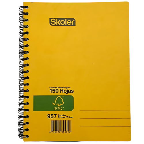 CUADERNO KRAFT SKIPPER ESPIRAL GRANDE 100H 857 UD