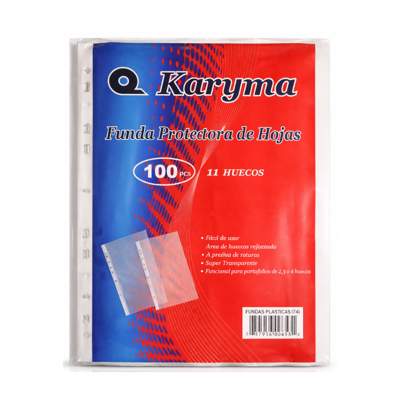 FUNDA PLAST. CARTA KARYMA 11 H. 0.045 MM (100 H.)