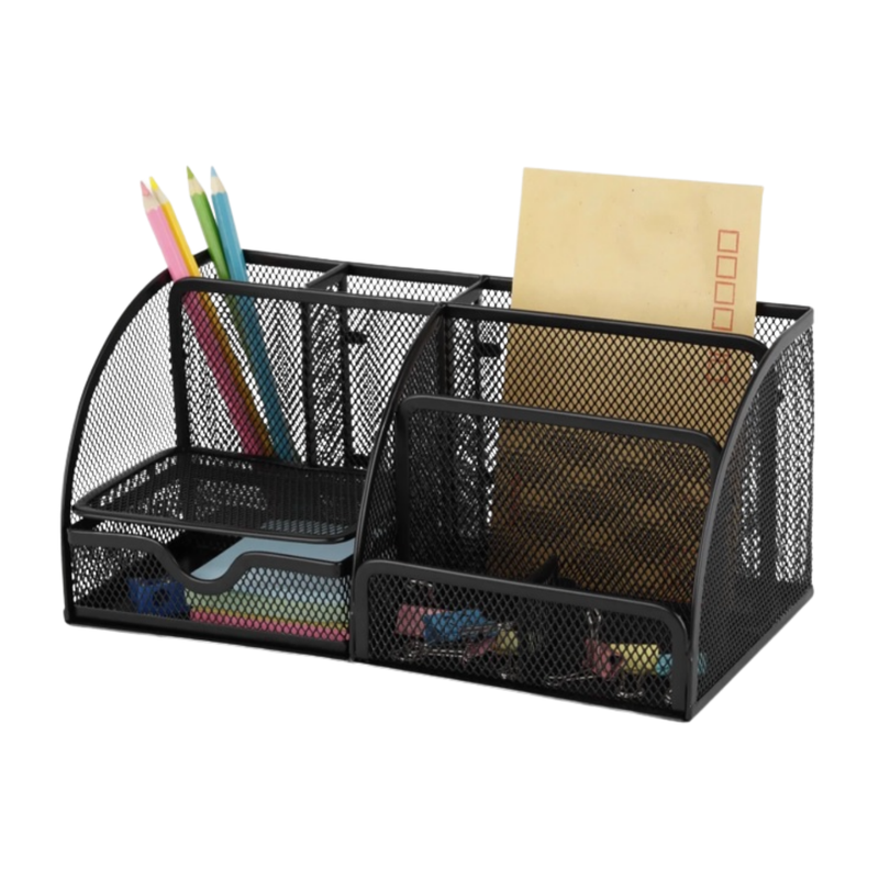 ORGANIZADOR DE ESCRITORIO MALLA GRANDE  RECTANGULAR 22x14x12,5 CM KARYMA 