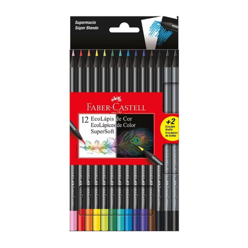 LAPIZ DE COLOR CJ12 FABER CASTELL SUPERSOFT
