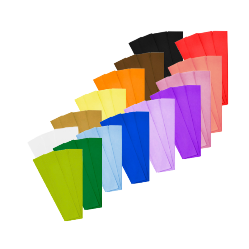 PAPEL CREPE COLORES VARIOS 50 X 200cm UNIDAD