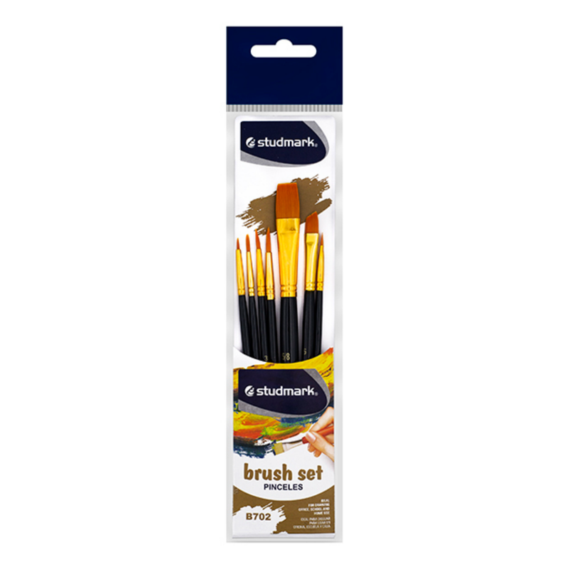 PINCELES DE NYLON 7PZS SURTIDOS  STUDMARK
