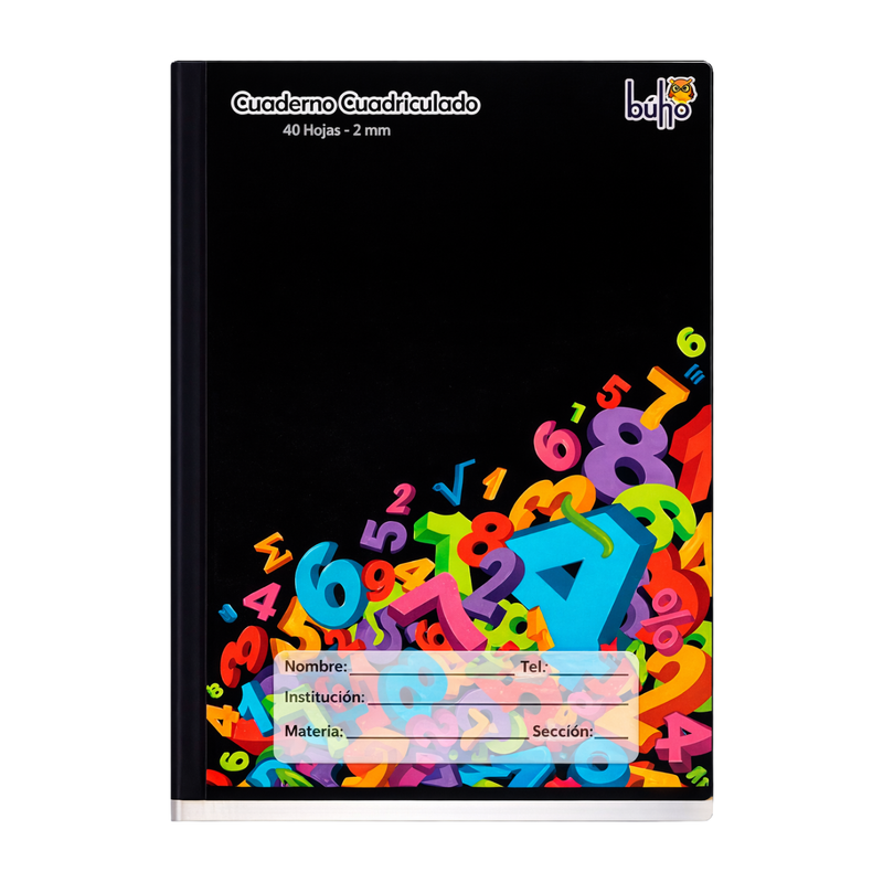 CUADERNO CUADRICULADO BUHO 40H