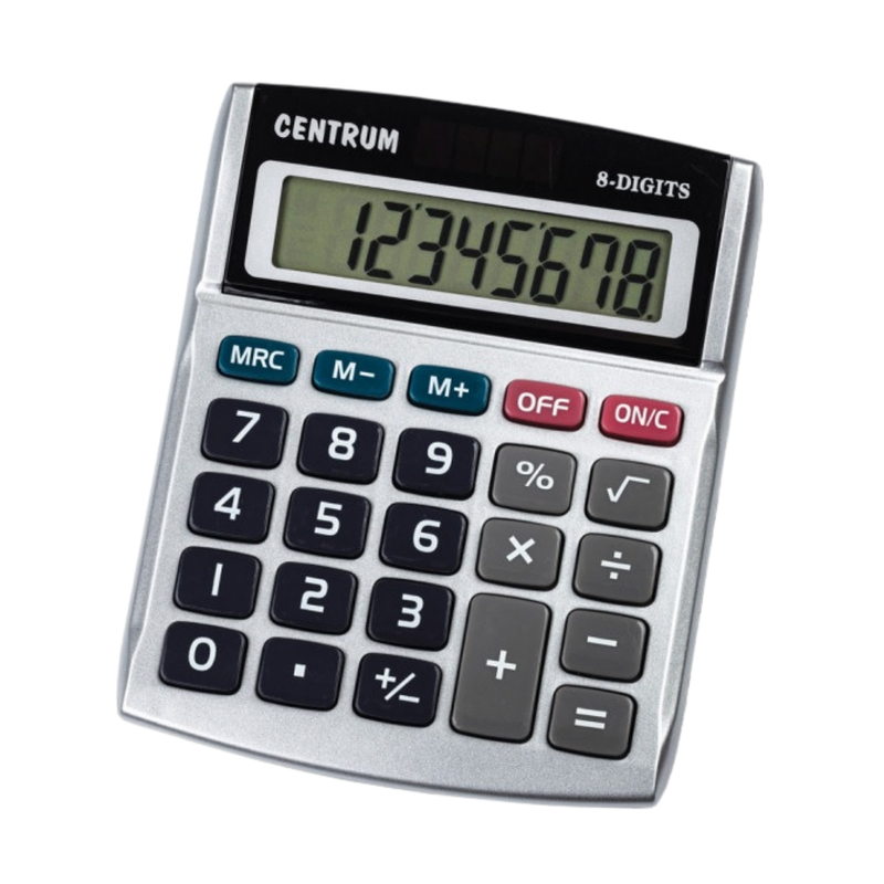 CALCULADORA 8 DIG. C/SOLAR 130 X 110 X 18 mm CENTRUM