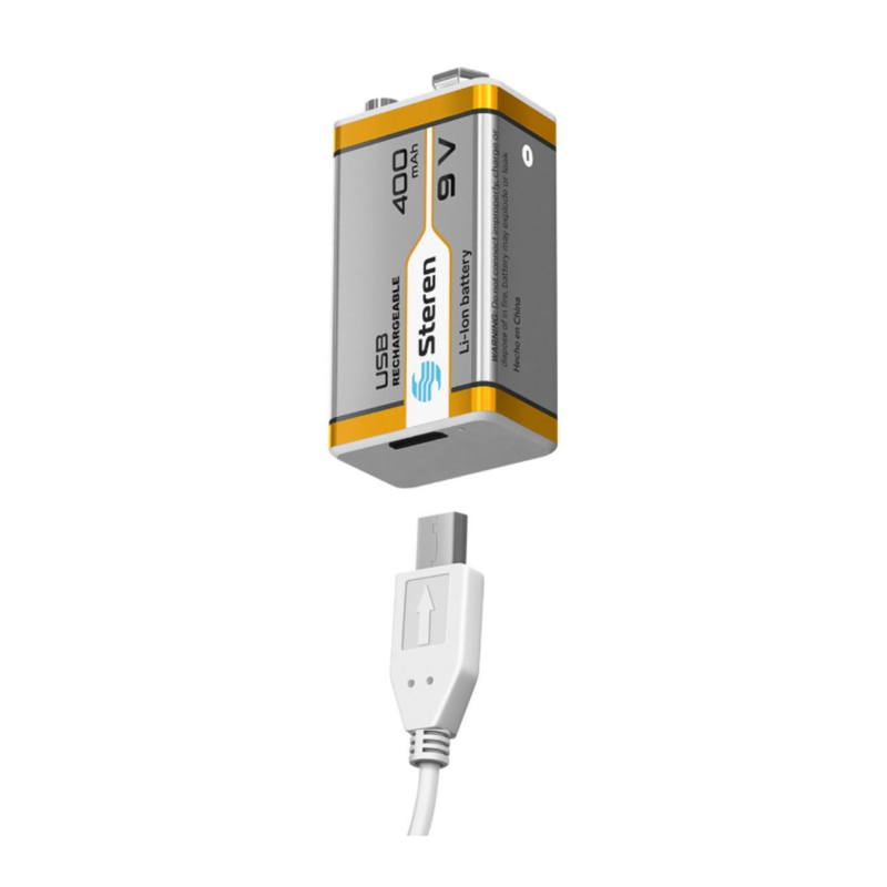 BATERIA Li-ion RECARGABLE USB 9V 400MAH
