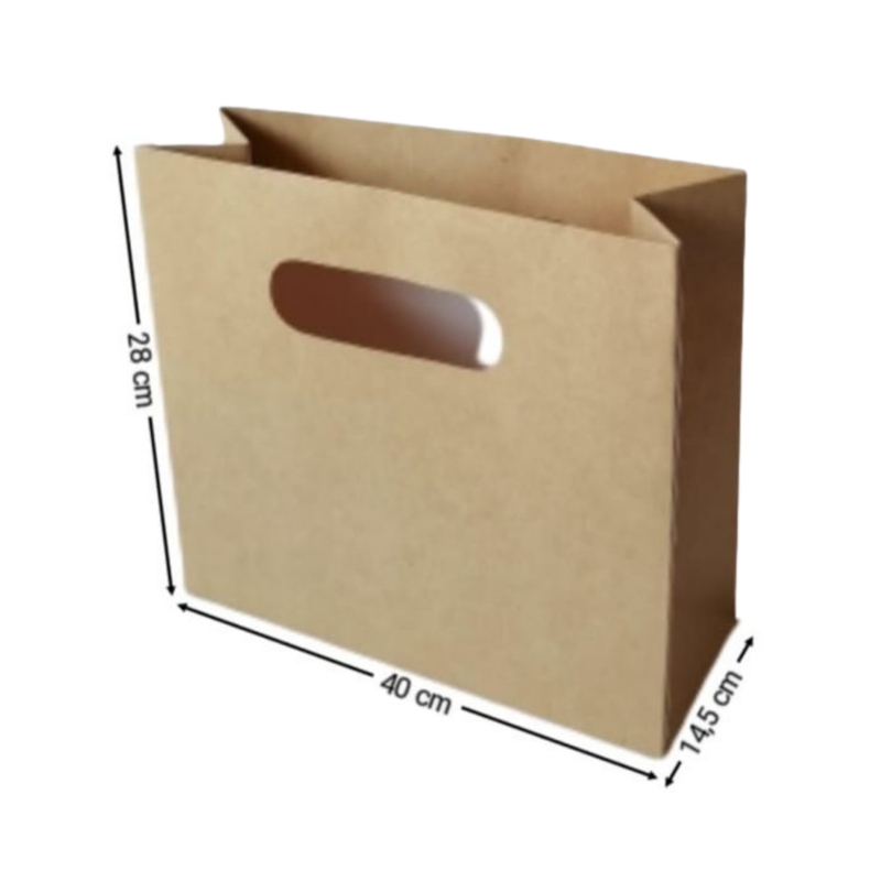 BOLSA KRAFT C/AGARRADERA #1706 28X40X14,5CM 