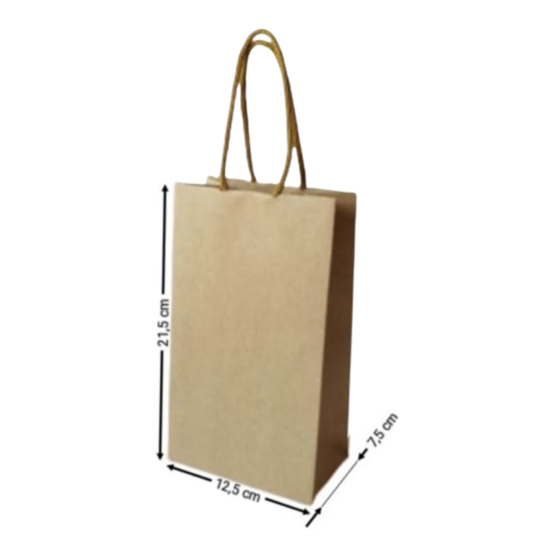 BOLSA KRAFT VERTICAL #1004 21,5X12,5X7,5CM 