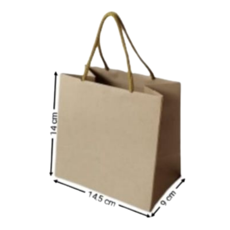 BOLSA KRAFT CUADRADA #1304 14X14,5X9CM