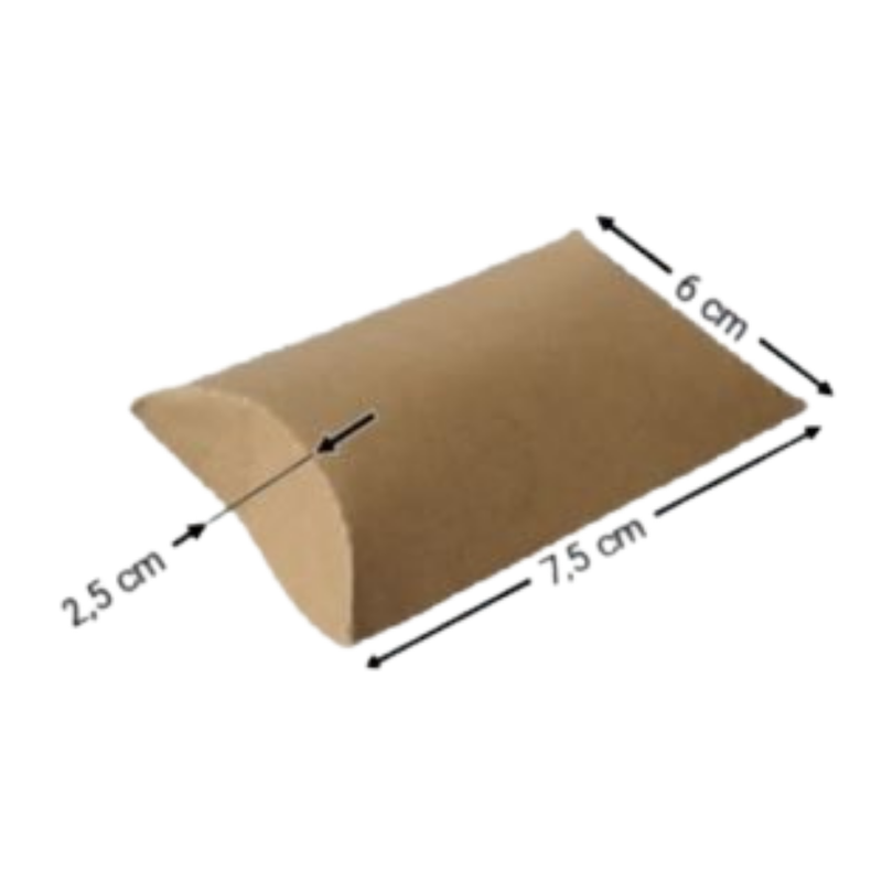 CAJA KRAFT ALMOHADA #1020 7,5X6X2,5CM