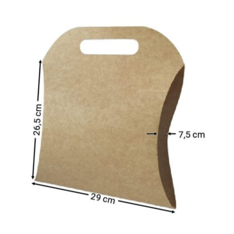 CAJA KRAFT ALMOHADA #1036 26,5X29X7,5CM