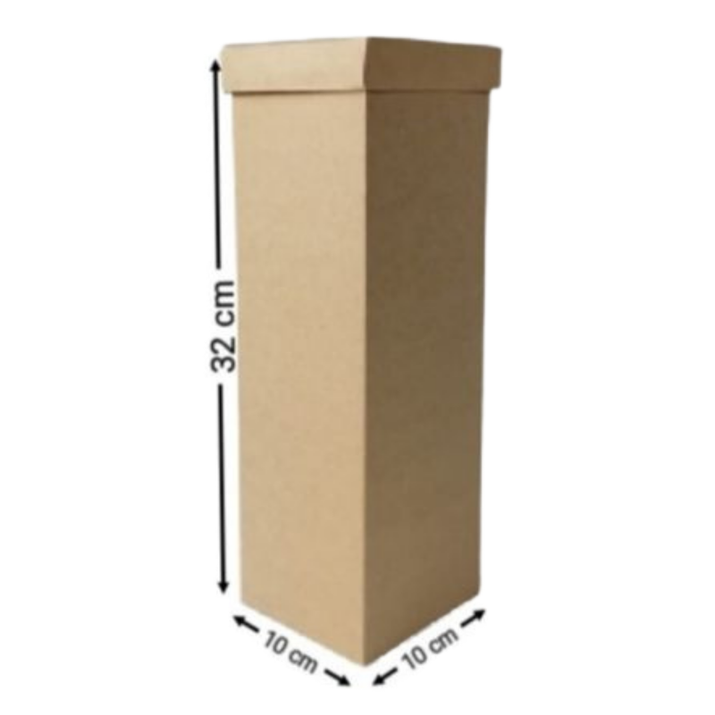 CAJA KRAFT P/BOTELLA #2047 32X10X10CM