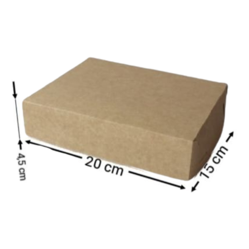 CAJA KRAFT RECTANGULAR #2050 20X15X4,5CM