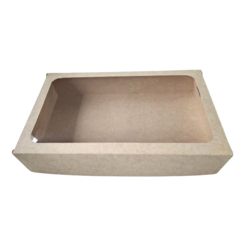 CAJA KRAFT TAPA TRANSPARENTE #20703 36X21,5X7CM