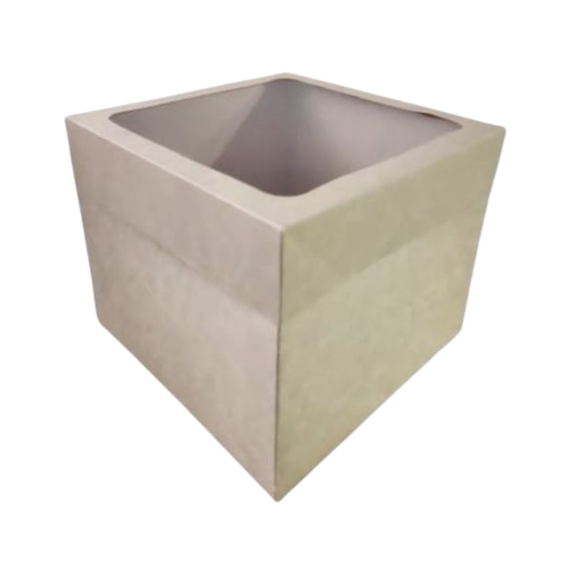 CAJA KRAFT TAPA TRANSPARENTE #20893 22X25X25CM