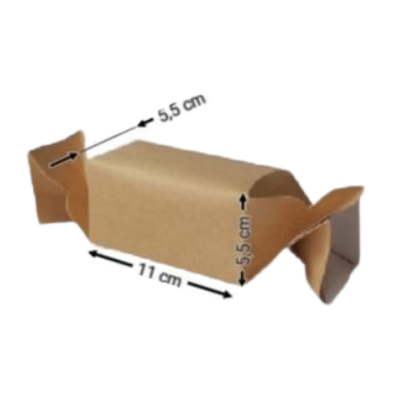 CAJA KRAFT FORMA CONFITE #4711 11X5,5X5,5CM
