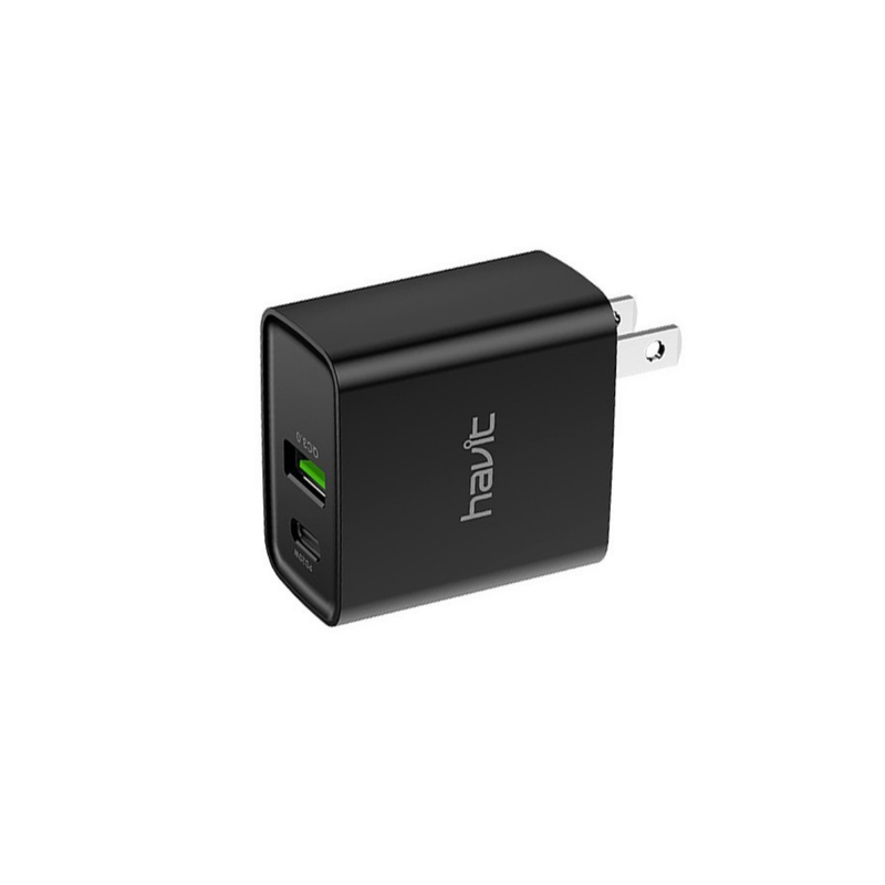 CARGADOR 110V A 1 USB 1 TIPO C HV-UC111