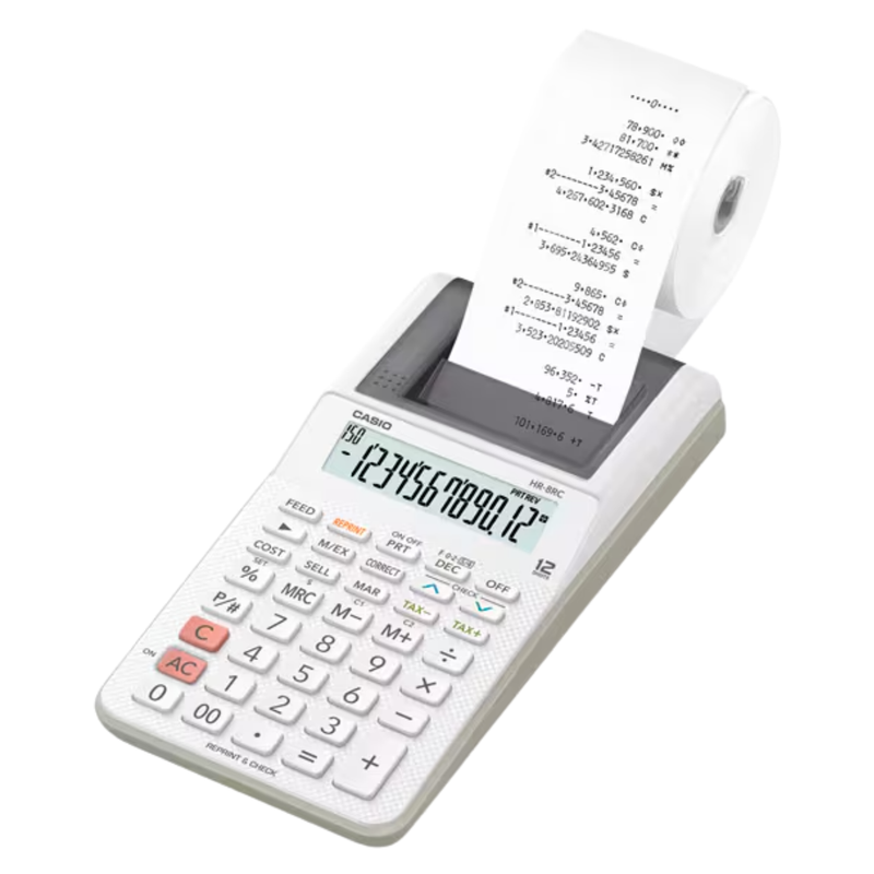 SUMADORA CASIO HR-8RC-WE