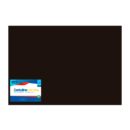 CARTULINA SATINADA NEGRA PAQ 25