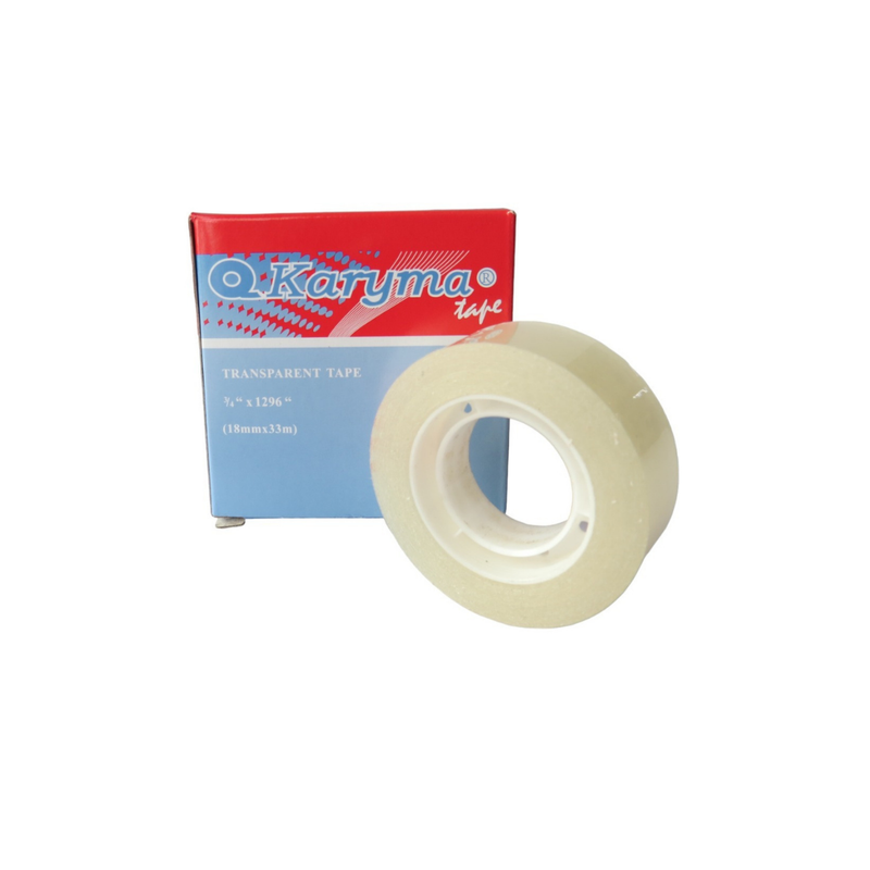 CINTA ADHESIVA TRANSPARENTE 18 X 33 KARYMA UNIDAD (576)